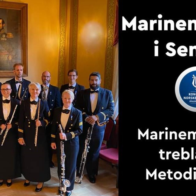 Fredag 1. november kl 12:00 Marinemusikken i Sentrum - Marinemusikkens treblåsere i Metodistkirken