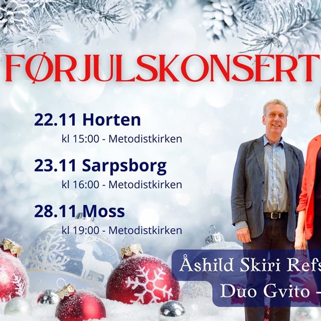 Lørdag 22. november Kl. 15.00: FØRJULSKONSERT